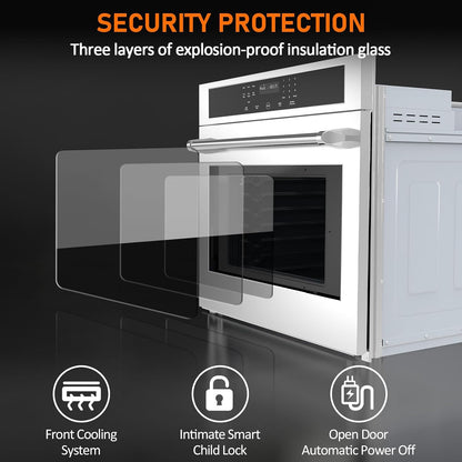 Stainless Steel 30" Touch Control Built-In Oven HEW3001 - Microwave Drawer, Microwave Countertop, Electric Built-In Touch Panel Oven, Microondas Con Extractor De Cocina