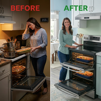 30" 6.6 Cu. Ft. Freestanding Electric Range with 5 Elements and Convection Oven — Before & After