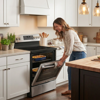 30" 6.6 Cu. Ft. Freestanding Electric Range with 5 Elements and Convection Oven — Lifestyle