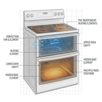 30" 6.6 Cu. Ft. Freestanding Electric Range with 5 Elements and Convection Oven — How It Works