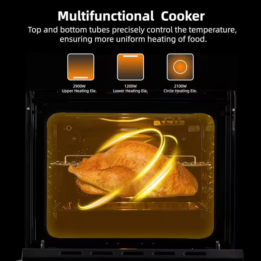 24 In. Single Wall Electric Oven with Convection, Touch Control in Stainless Steel