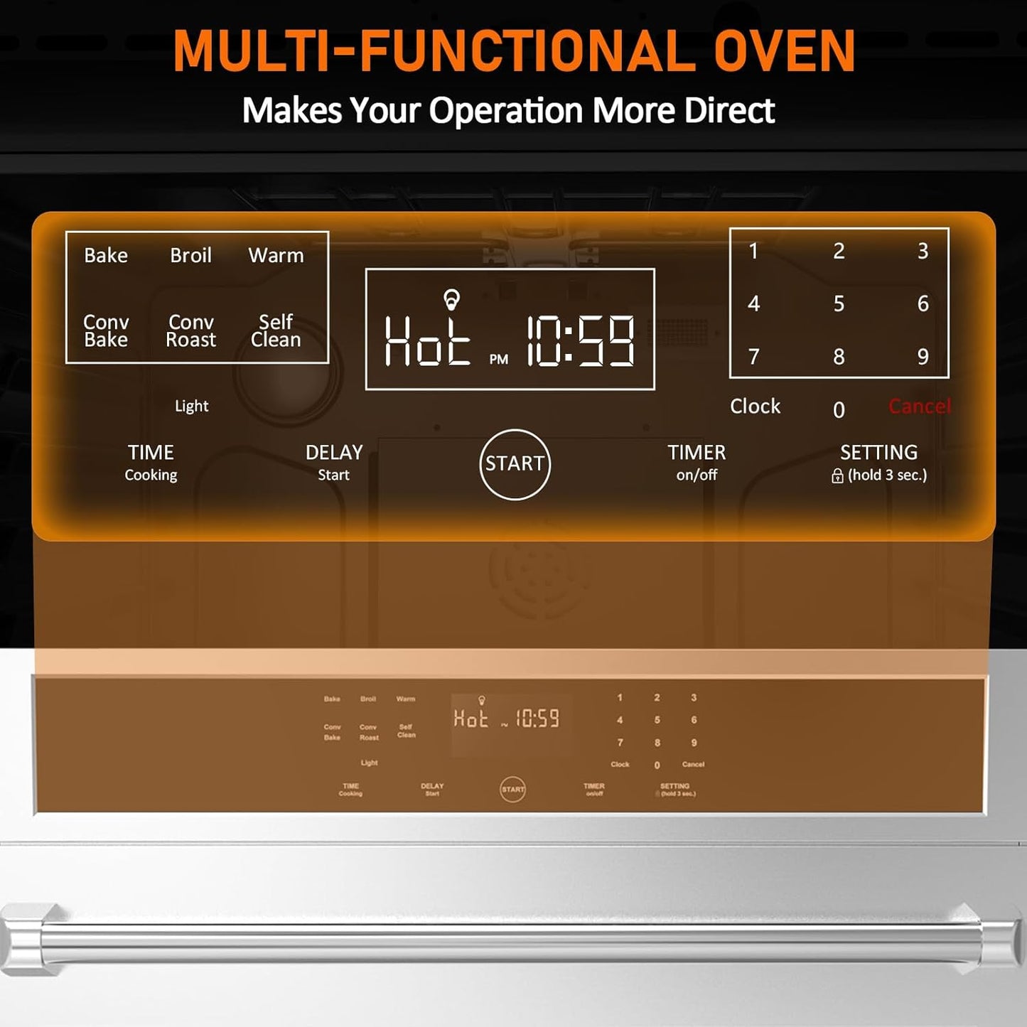 Stainless Steel 30" Touch Control Built-In Oven HEW3001 - Microwave Drawer, Microwave Countertop, Electric Built-In Touch Panel Oven, Microondas Con Extractor De Cocina
