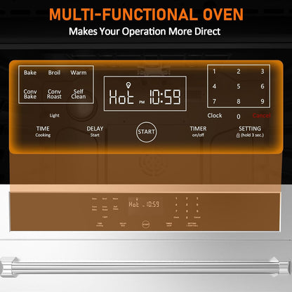 Stainless Steel 30" Touch Control Built-In Oven HEW3001 - Microwave Drawer, Microwave Countertop, Electric Built-In Touch Panel Oven, Microondas Con Extractor De Cocina