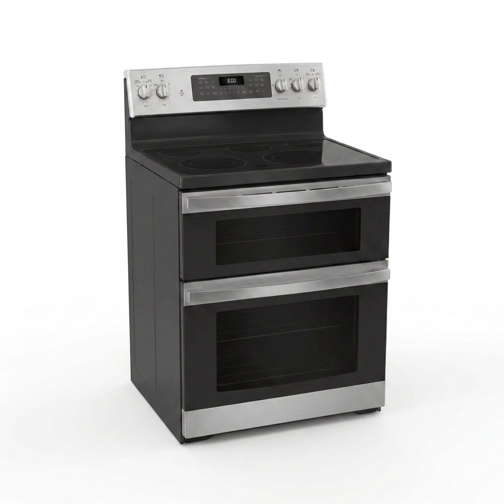 Electric Range Built for Home Cooking, 6.6 Cu Ft Double Oven, 5 Elements, Convection Technology — Studio Shot