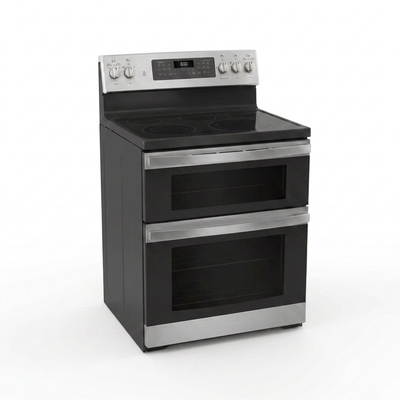 Electric Range Built for Home Cooking, 6.6 Cu Ft Double Oven, 5 Elements, Convection Technology