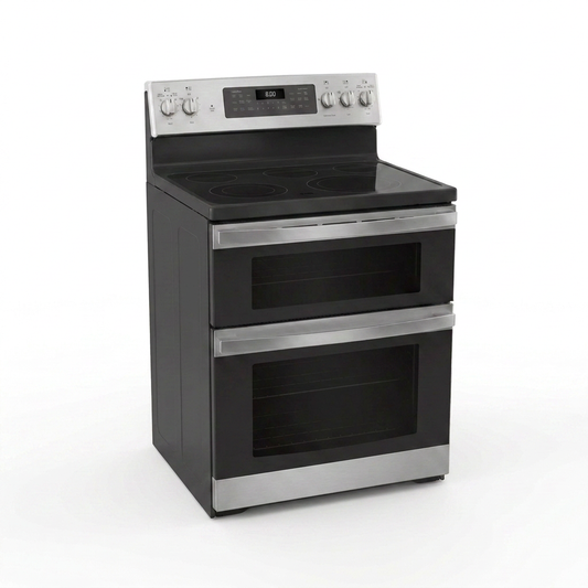 Electric Range Built for Home Cooking, 6.6 Cu Ft Double Oven, 5 Elements, Convection Technology — Studio Shot