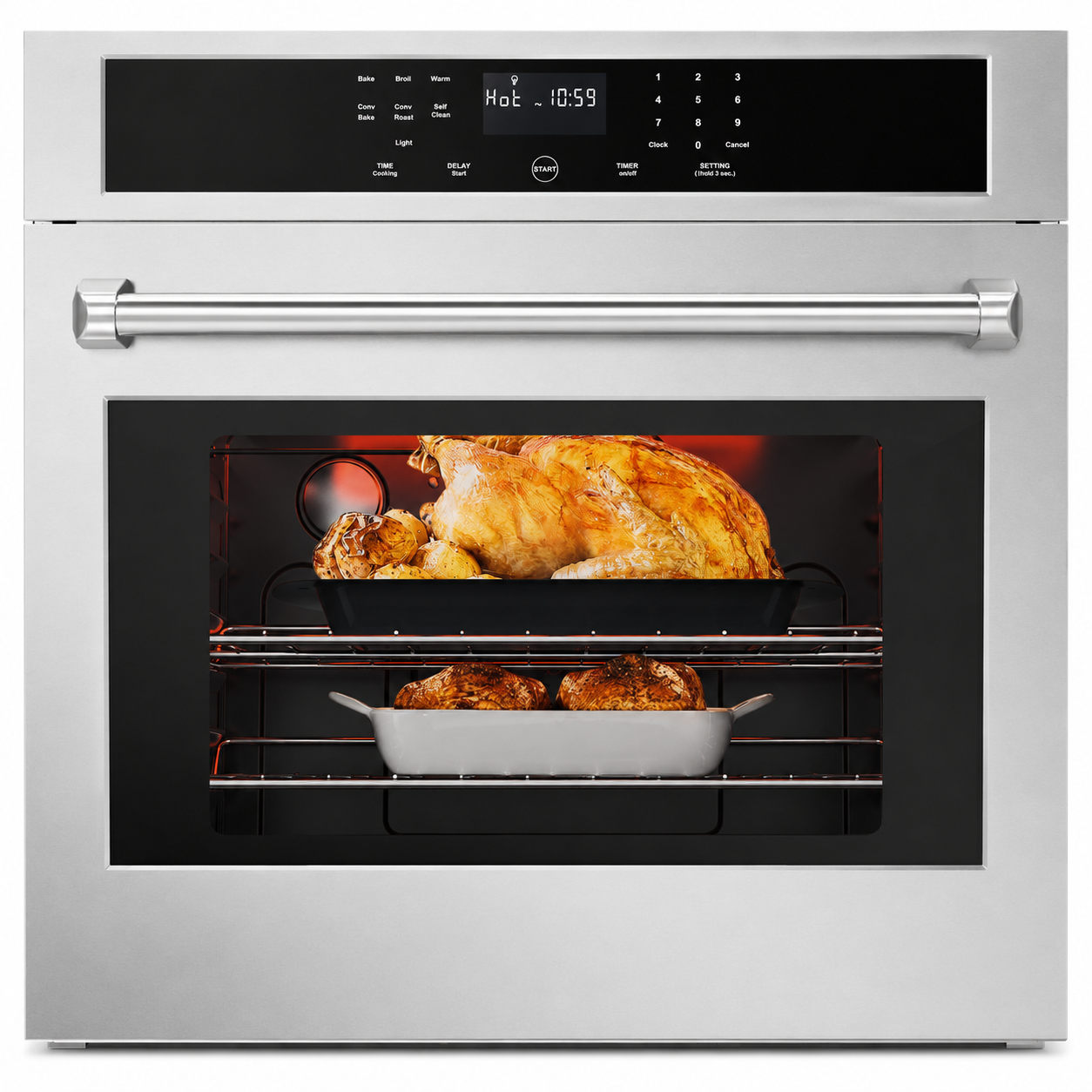 Stainless Steel 30" Touch Control Built-In Oven HEW3001 - Microwave Drawer, Microwave Countertop, Electric Built-In Touch Panel Oven, Microondas Con Extractor De Cocina