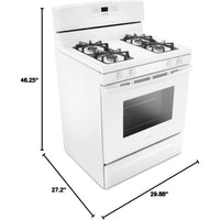 Freestanding Gas Range Built for Home Cooking, 5.1 Cu Ft Oven, 15,000 BTU Burners, Electronic Controls
