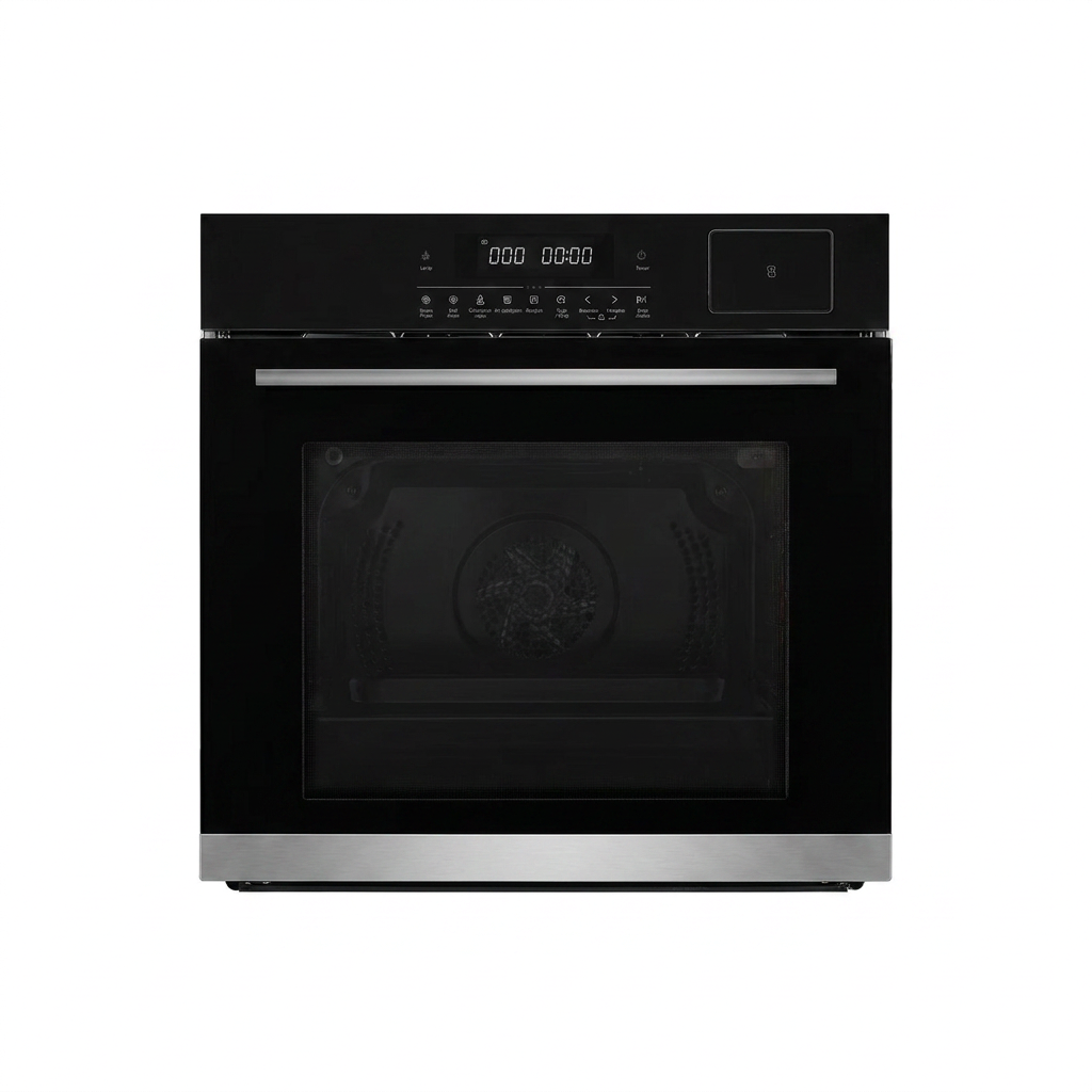 Single Wall Oven, 24 Inch 3000W Built-In Electric Convection Oven, 25 Cu.Ft. Capacity, Touch Control, Timer, Black — Studio Shot