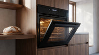 Single Wall Oven, 24 Inch 3000W Built-In Electric Convection Oven, 25 Cu.Ft. Capacity, Touch Control, Timer, Black — Lifestyle